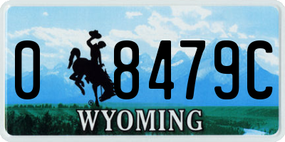 WY license plate 08479C