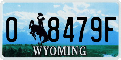 WY license plate 08479F