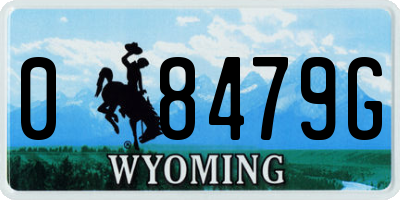 WY license plate 08479G