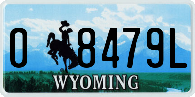WY license plate 08479L