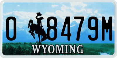 WY license plate 08479M