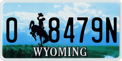 WY license plate 08479N