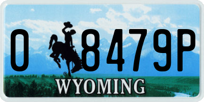 WY license plate 08479P