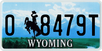 WY license plate 08479T