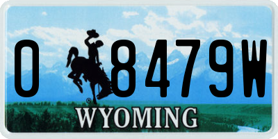 WY license plate 08479W