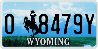WY license plate 08479Y