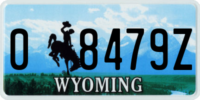 WY license plate 08479Z