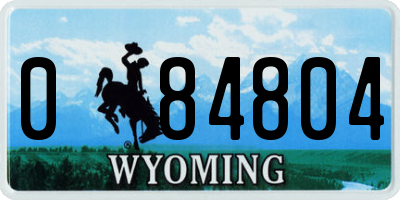 WY license plate 084804