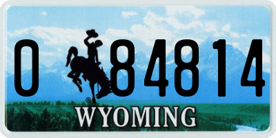 WY license plate 084814