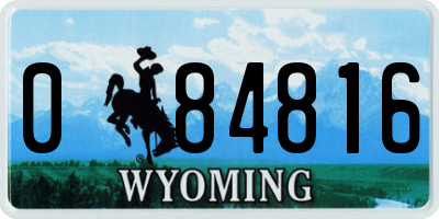WY license plate 084816