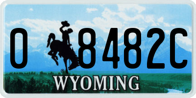 WY license plate 08482C
