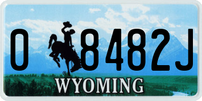 WY license plate 08482J