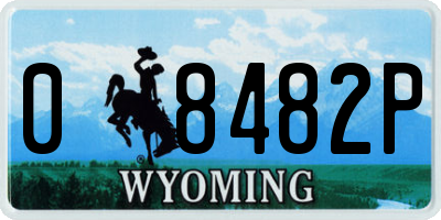 WY license plate 08482P
