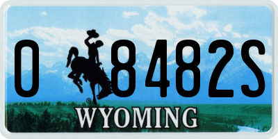 WY license plate 08482S