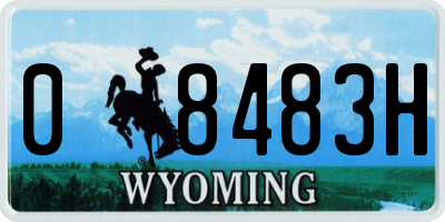WY license plate 08483H