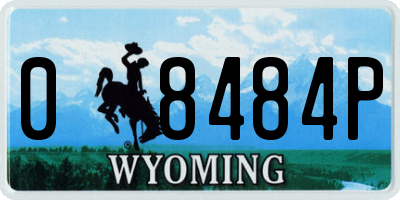 WY license plate 08484P