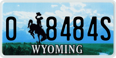 WY license plate 08484S