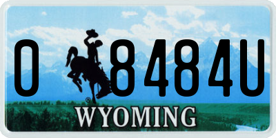 WY license plate 08484U