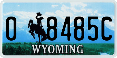 WY license plate 08485C