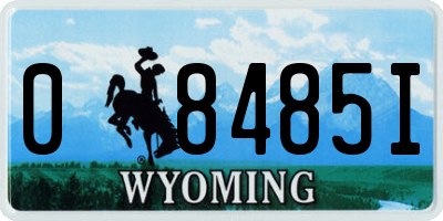 WY license plate 08485I