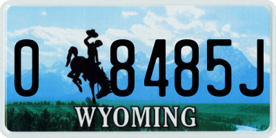 WY license plate 08485J