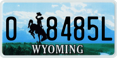 WY license plate 08485L
