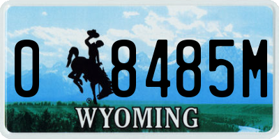 WY license plate 08485M