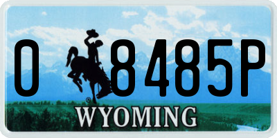 WY license plate 08485P