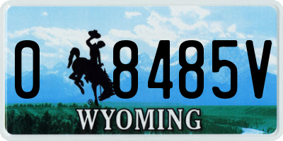WY license plate 08485V