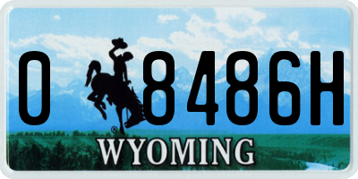 WY license plate 08486H