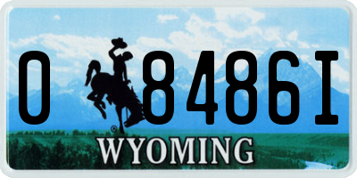 WY license plate 08486I