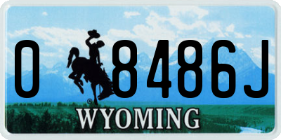 WY license plate 08486J