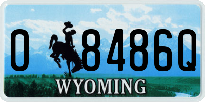 WY license plate 08486Q