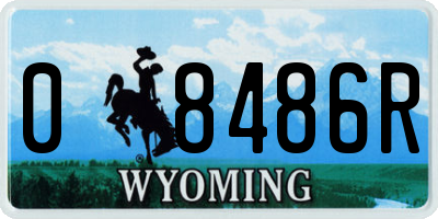 WY license plate 08486R