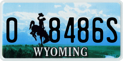 WY license plate 08486S