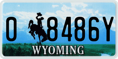 WY license plate 08486Y