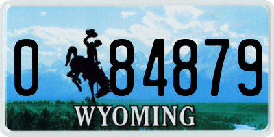 WY license plate 084879