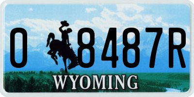 WY license plate 08487R