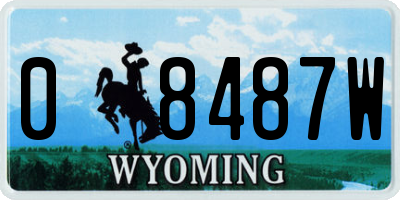 WY license plate 08487W