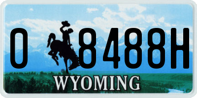 WY license plate 08488H