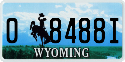 WY license plate 08488I