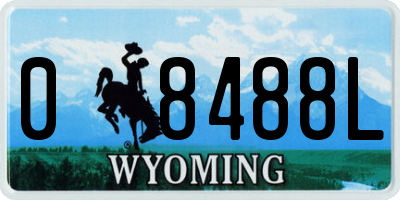 WY license plate 08488L