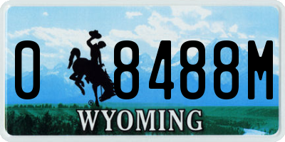 WY license plate 08488M