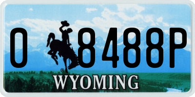 WY license plate 08488P