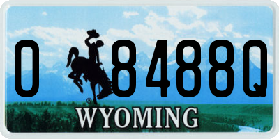WY license plate 08488Q