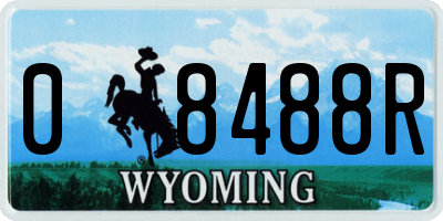 WY license plate 08488R