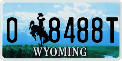 WY license plate 08488T