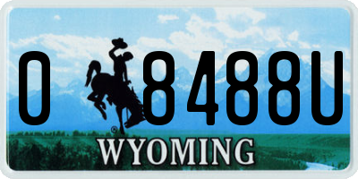 WY license plate 08488U