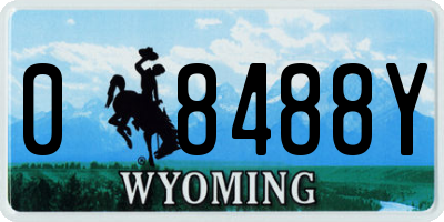 WY license plate 08488Y