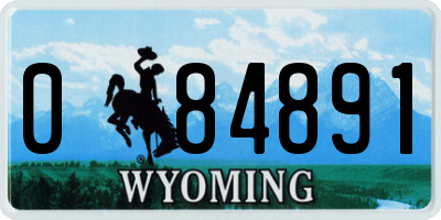 WY license plate 084891